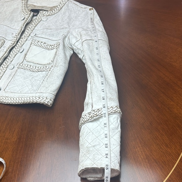 Just Cavalli Genuine Leather Quilted Jacket with Braided Trim – Luxury Designer - Picture 14 of 16